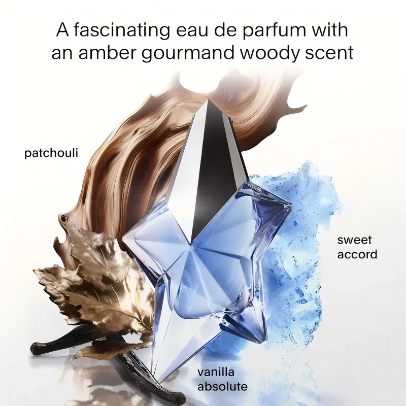 Perfume The Fragrance - ANGEL スターシェイプ オードパルファム 女性用、ラグジュアリークリスタルガラスボトル香水スプレー、長続きする香りの彼女へのギフト、50ml / 1.7