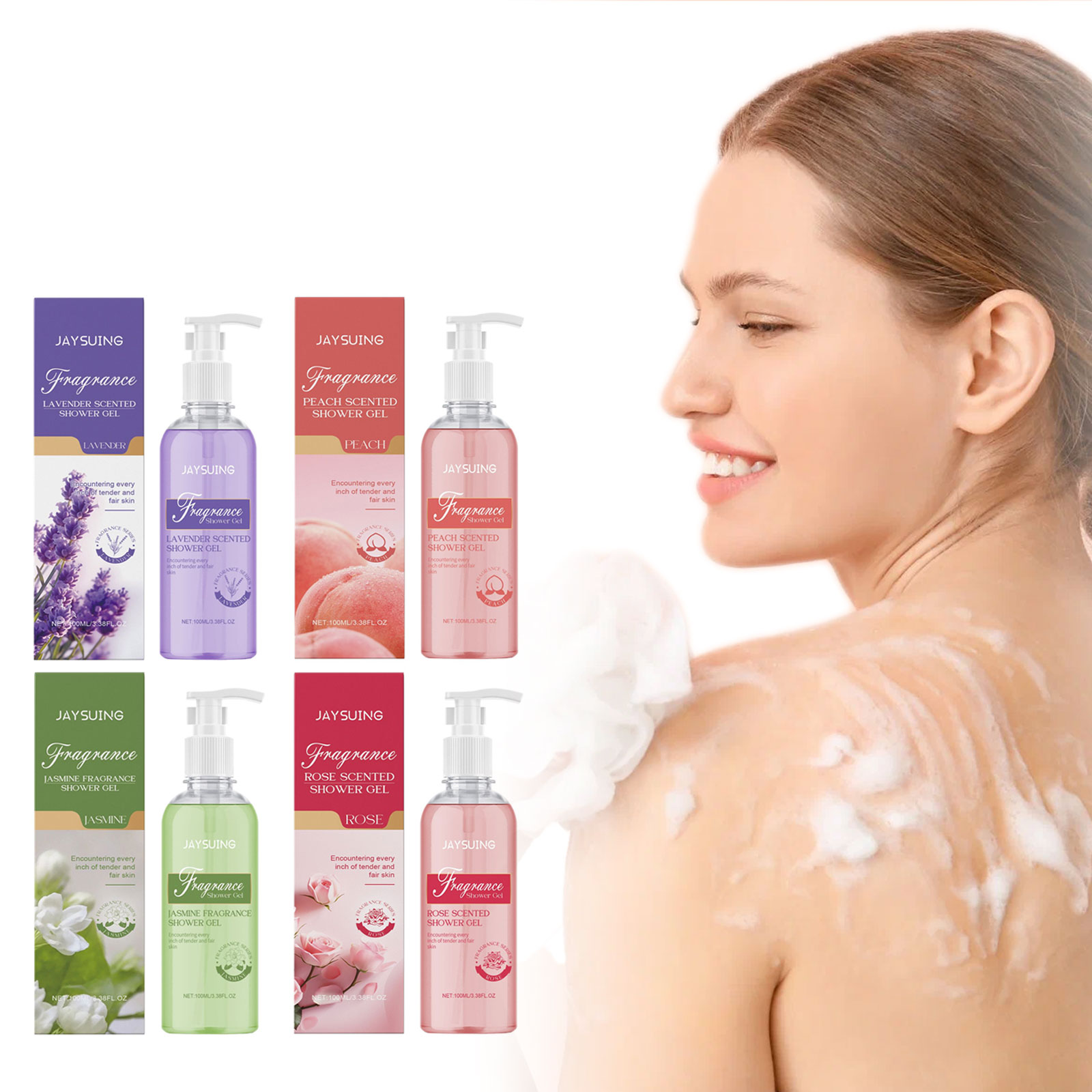 Perfume Fragrance Shower Gel - 香りのよいシャワージェル,ボディウォッシュ,長持ちする香り,ディープクレンジング,保湿,滑らかなリフレッシュ,角質除去バスローション