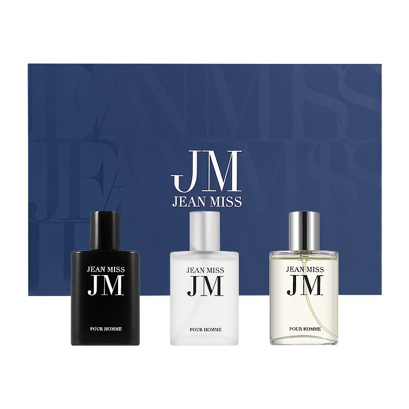 男性用オードトワレコロンギフトセット3個、エンボス加工のスク - Perfume The Fragrance のレビューと価格