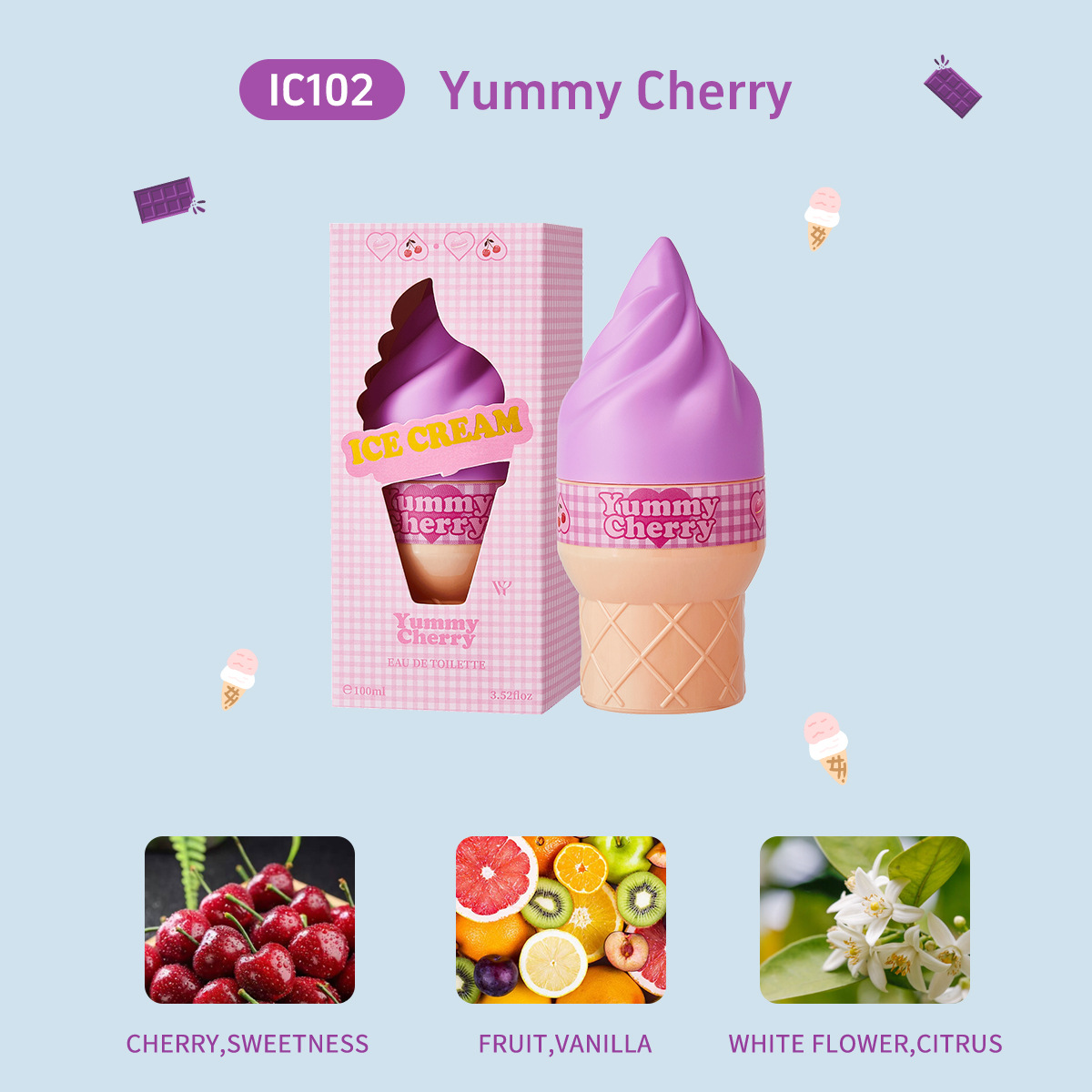 アイスクリームコーン香水ボディスプレー - 100ml 女性 - Perfume Fragrance Bulk のレビューと価格